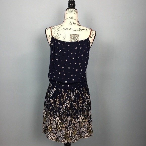 SANTORY Mini Boho Floral Faux Leather Strap Dress - Picture 5 of 15